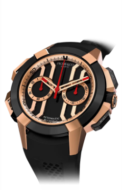 Jacob & Co Replica watch epic x chrono 44mm ROSE GOLD & BLACK CERAMIC EC430.43.AB.AA.A
